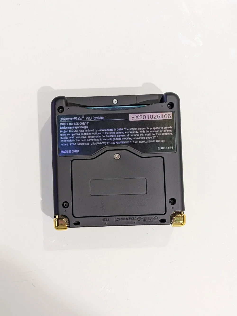 Great Wave Black & Gold Nintendo Game Boy Advance SP GBA SP with v5 IPS Screen